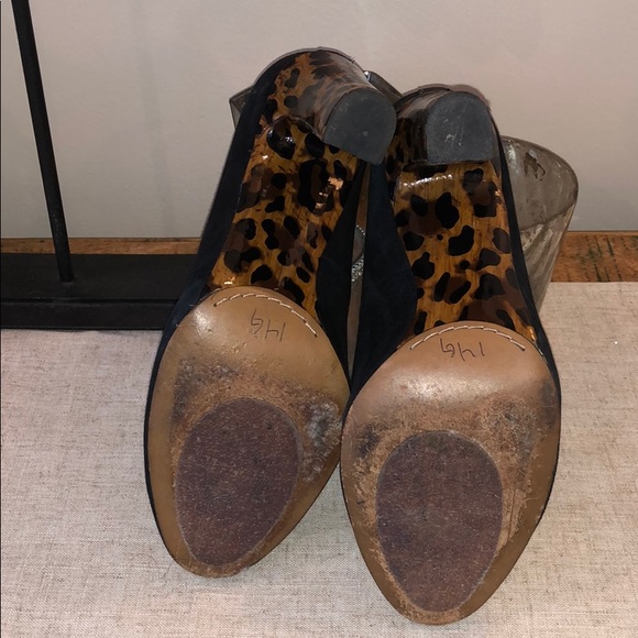 Coach suede and leopard print heels - Picture 3 of 6